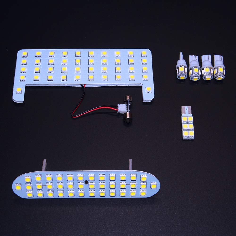 OPPLIGHT Aqua LED Room Lamp Set for Toyota Aqua NHP10 December 2014 June Custom Interior Parts and Bright White 6000K LED Room Lamp Set for Toyota