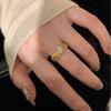 Light Luxury Medieval Brushed Wheat Ear High Carbon Diamond Ring Female Niche High-grade Super Flash Versatile Temperament