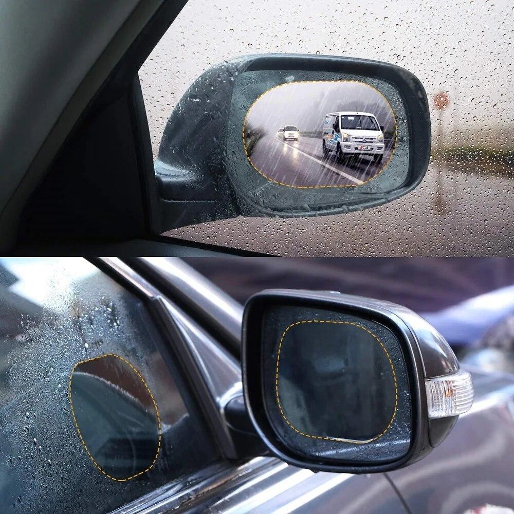 6/4/2Pcs Car Rearview Mirror Rain Film Car Sticker Rainproof Film for Rearview Mirror Anti Fog Waterproof Clear Sight Auto film