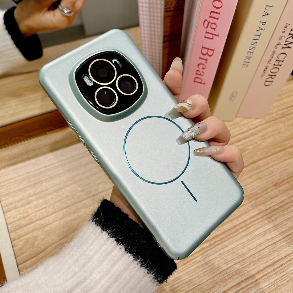 Ultra-thin Luanjin Matte Oil Injection Skin Feel Suitable for Honor Magic6pro Fine Ring Magnetic Mobile Phone Case 100 Lens Film