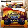 Engineering Vehicle Duvet Cover Set Engineering Vehicle Pickup Truck Off Road Vehicle Polyester Bedding Set Double Queen King