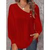 IHUASU Moda Donna Casual Tinta Unita Stampa Manica Lunga Bluse e Camicie