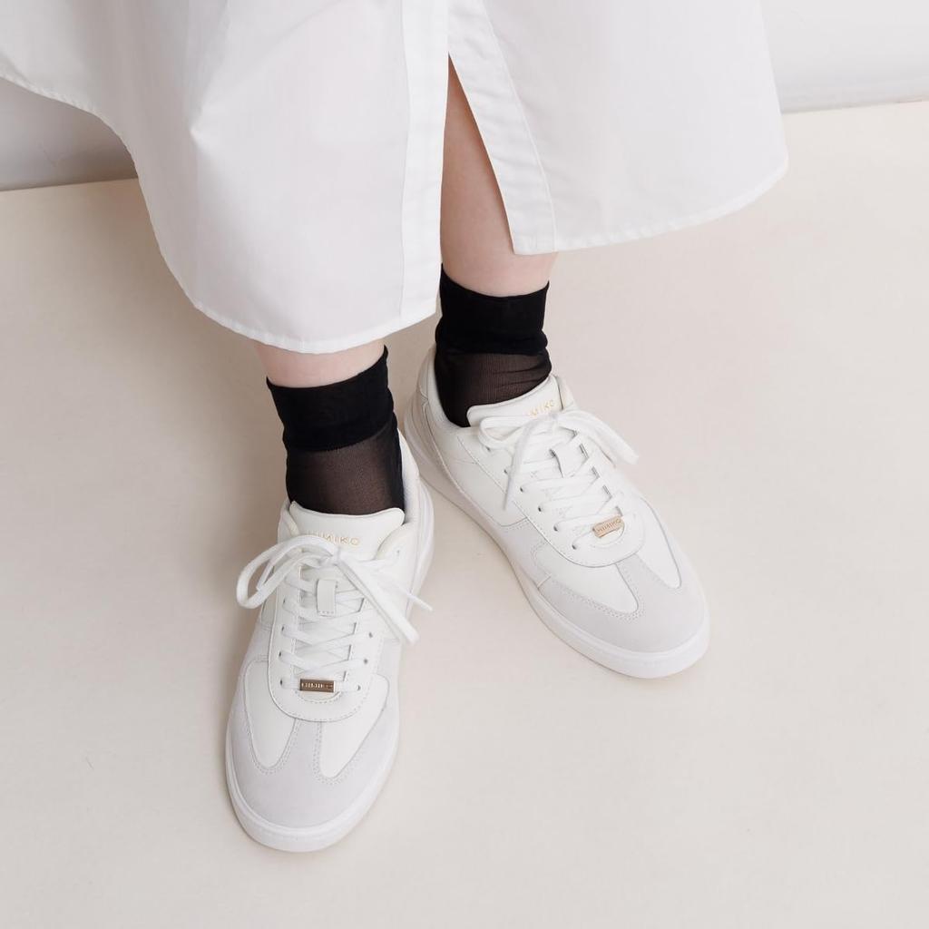 HIMIKO / Himiko / Wildleder-Kombination Courtsohle Sneakers / 657101 Weiß 235