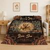 Gift Thanks To My Mom Mother Letter Present Flannel Blanket Soft Throw Blanket for Bedroom Living Room Bed Camping Picnic Nap