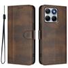 Wallet Case for Edge 70 Fusion+ 5G - Leather/PU, Brown, With Lanyard