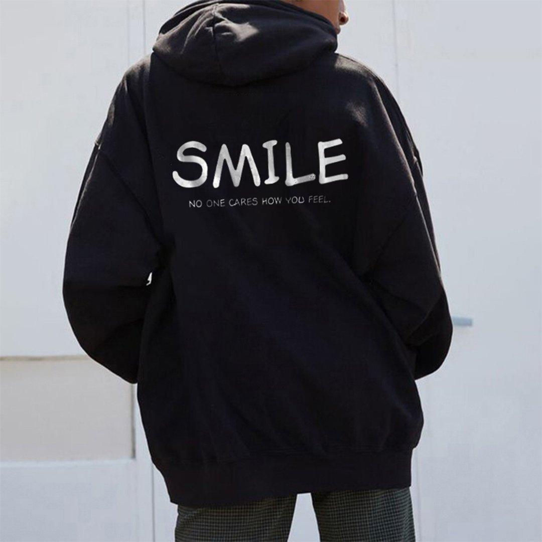 Повседневный модный женский свитер с капюшоном и рукавами на плечах с принтом букв 5XL — фото 4