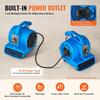 Floor Blower 1360 RPM 600 CFM Air Mover with 4 Blowing Angles 3-Speeds