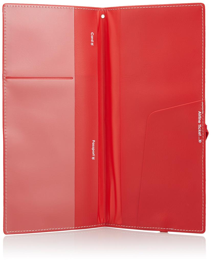 Skimming Block Passport Case R Valuables Storage Skimming Prevention 20 cm Red [Concise] Leather-like 0.062kg