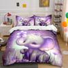 Adorable Elephant Three-Piece Set Exquisite Three-Piece Bedding Set Gift For Kids And Adults