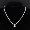 Light Luxury Design Pearl Necklace Women'S High Sense Natural Simple Temperament Rose Fritillary Pendant Accessories