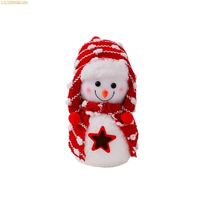 K1AE Christmas Snowman Decorations Plush Snowman Ornaments for Garden Outdoor Party