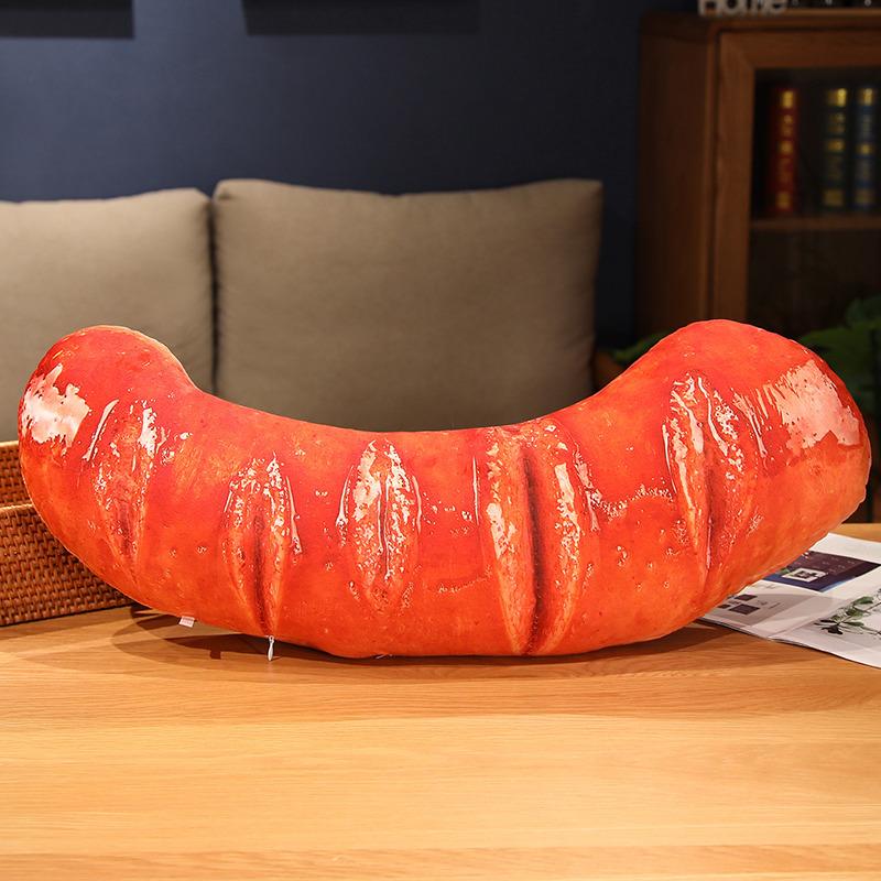 Plush Simulation Food Sausage Chicken Leg Stuffed Pillows Roasted Wing Steak Ribs Funny Soft Cushion Kids Creative Baking Toys