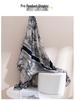Vintage Forest Castle Print Wool Scarf - Double-Sided, Versatile Neck Warmer & Sunscreen Shawl