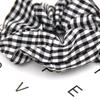 Trendy White Checkered Elastic Hair Tie for Women - Korean Style Scrunchie