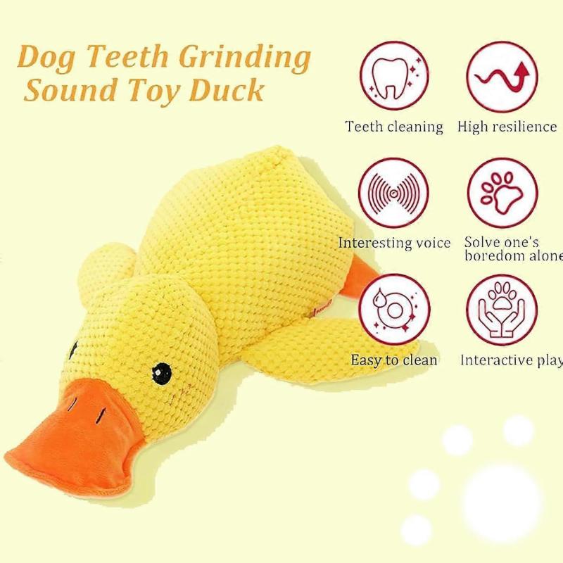 Mellow Dog Calming Duck, The Mellow Dog Duck, Quack Duck Toy, Yellow Plush Duck Toy, The Mellow Dog Calming Pillow, Quack Duck Toy