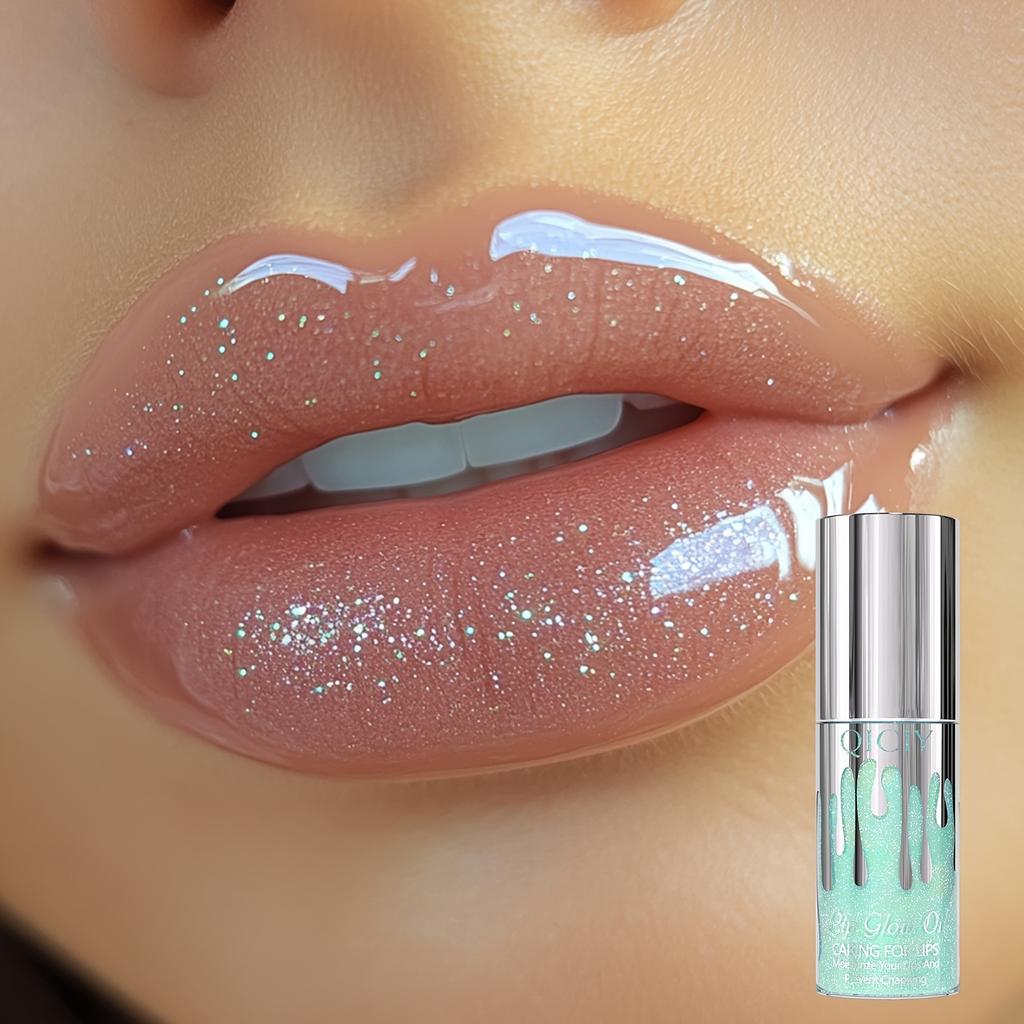 Pearlescent Color-Changing Lip Gloss,Natural Shining EffectLong-Lasting Moisturizing and Hydrating Lip Plumping Mirror Lip Glaze
