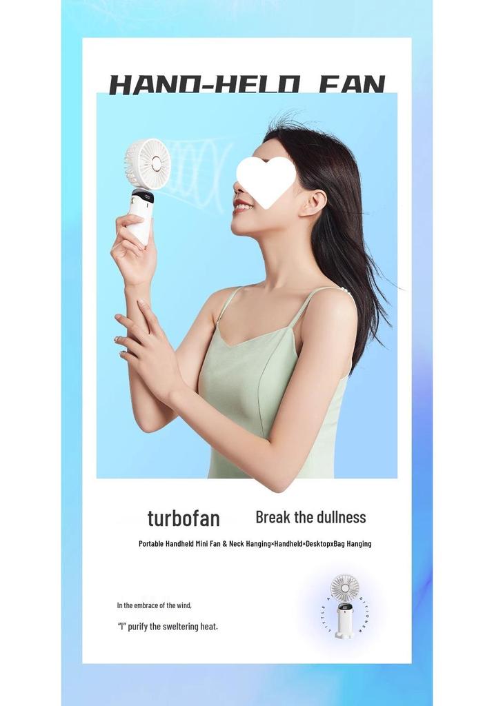 Rechargeable Foldable Quiet Fan with Strong Wind for Dorms and Bedsides
