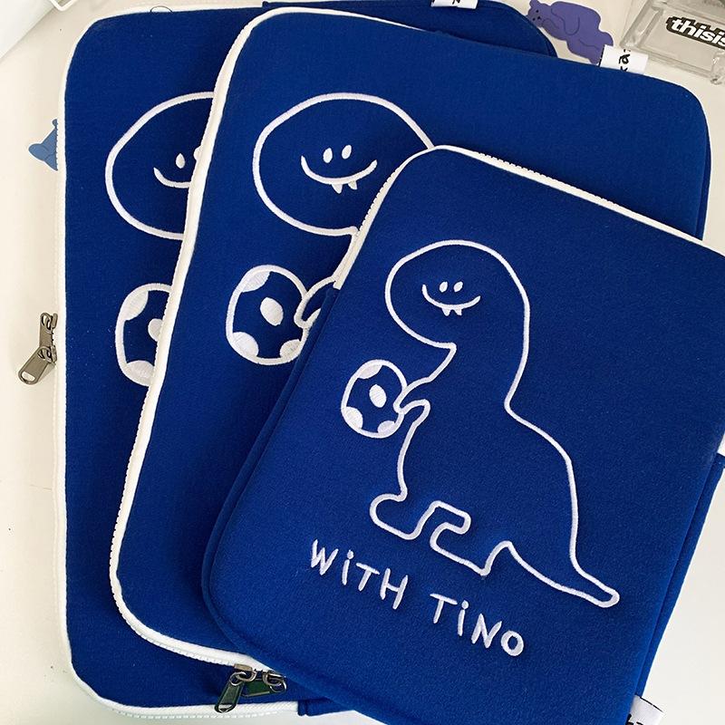 

Сумка для ноутбука Apple с динозавром, милая сумка-вкладыш для планшета pro13, 15 11 дюймов 15 inches. синий
