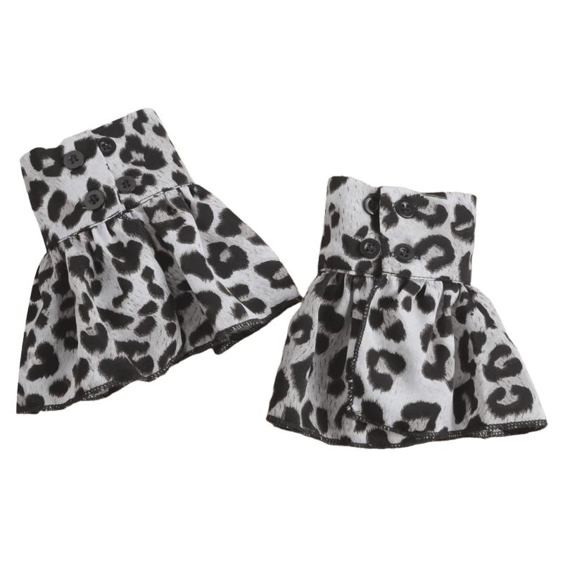 Ruffled Lace Faux Sleeves Girl Decorative Sleeves Elegant Detachable Wrist Cuffs