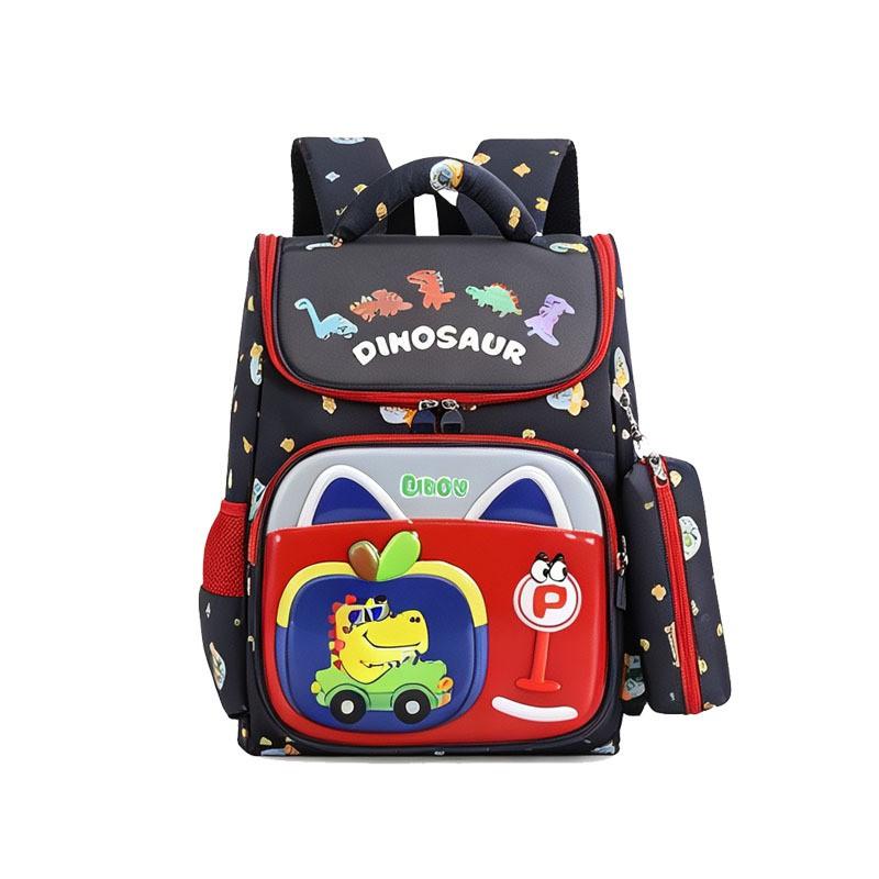 Kids School Backpack 15 Inch 3D Hard Shell Cartoon Design Elementary Students Lightweight Oxford Fabric With Breathable Padded