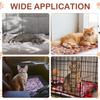 4 Pack Ultra Soft Dog Cat Bed Mat with Cute Prints Reversible Fleece Dog Crate Kennel Pad Cozy Washable Thickened Guinea Pig Pet Bed Mat