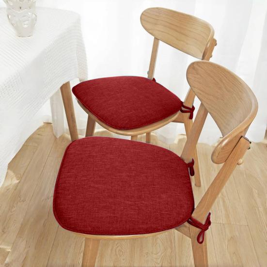 Cuscino in spugna memory foam con doppio design antiscivolo, spesso, staccabile, lavabile, a forma di zoccolo di cavallo, per sedia da ufficio, colore unito, per sala da pranzo