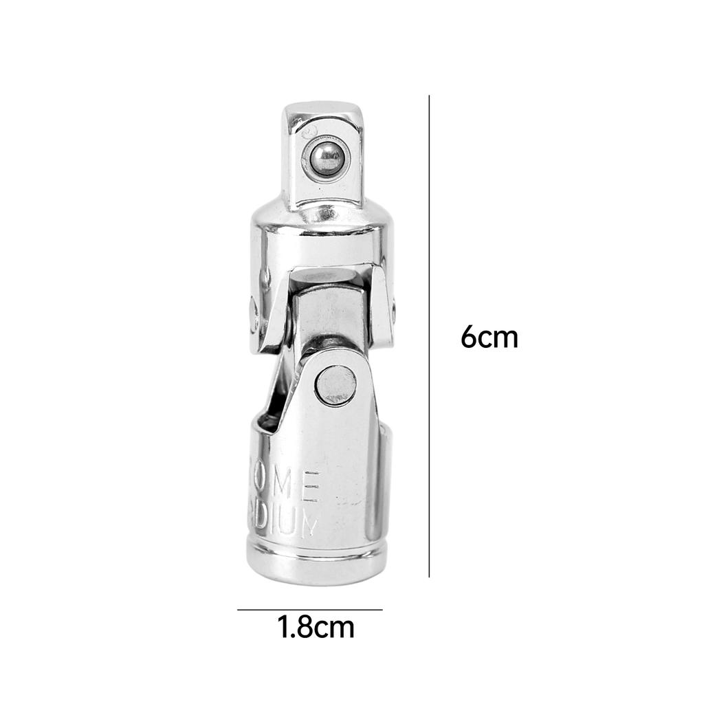 1/3pcs Chrome Vanadium Universal Joint 1/4" 3/8" 1/2" Extension Bar Socket Wrench Removal Tools Accessories Car Repair Tools