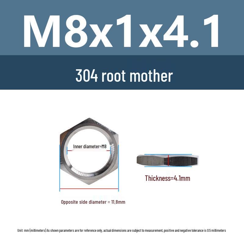 304 Stainless Steel Hex Thin Nut