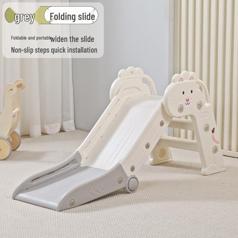 Foldable Indoor Slide for Kids Aged 0-6 – Enhanced Height & Easy Storage белый