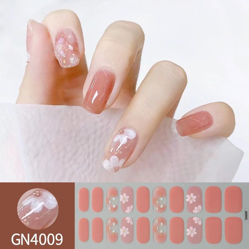 Adesivi per Unghie in Gel Senza Cottura a 20 Dita, Adesivi per Unghie Impermeabili e Freschi