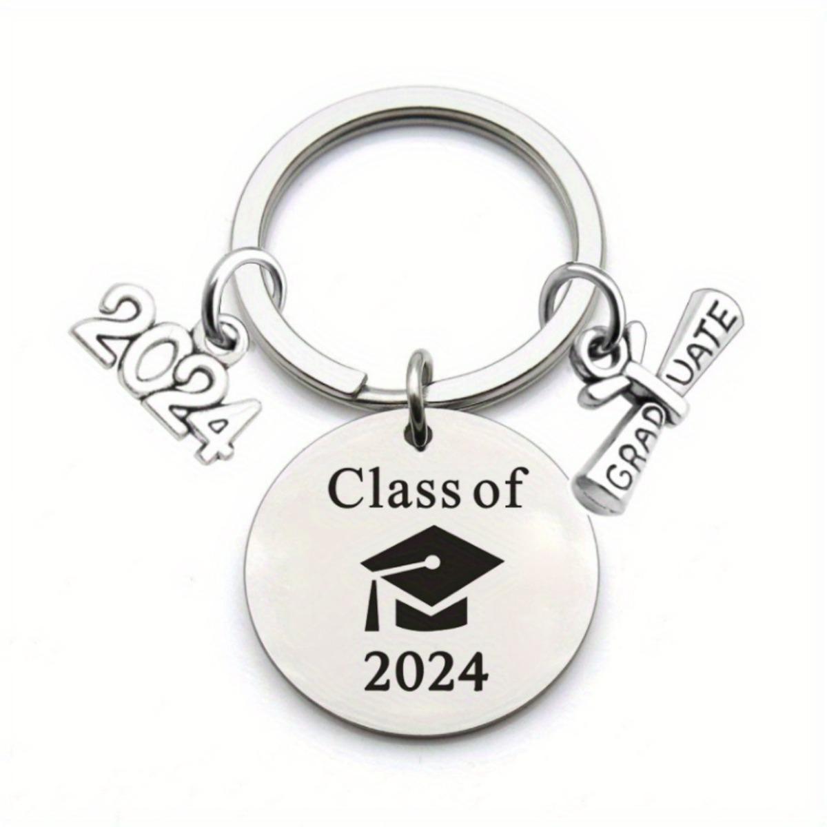 

1 шт. Класс 2024 брелок из нержавеющей стали брелок кольцо сумка рюкзак подвеска сувенир на выпускной день подарок