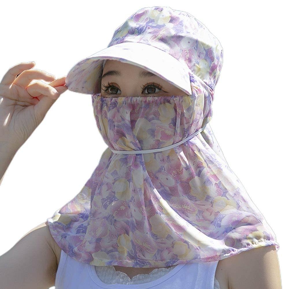 Sun Protection Women Sun Hat Ear Flap Sunscreen Bucket Hat Neck Protective Cover Cap  Summer