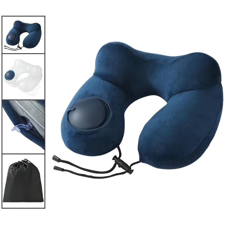 1pc Travel Pillow U-shaped Hump Pillow Press Inflatable Portable Flying Neck Pillow Business Trip Neck U-shaped Pillow Long-distance Travel