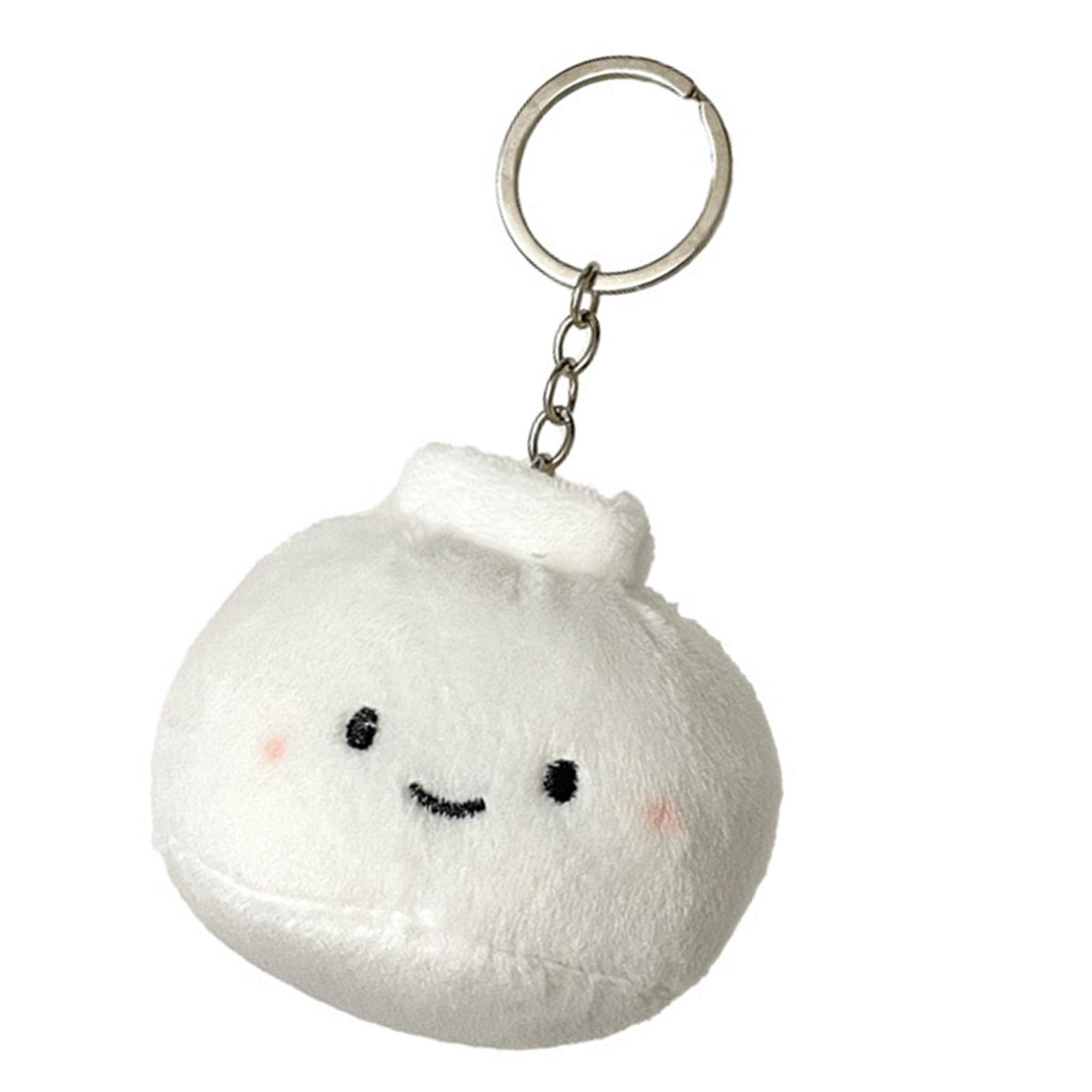 

Милый плюшевый брелок в виде вареных пельменей, мягкая кукла-булочка, украшение для сумок и ключей, брелок в виде еды для повседневного использования