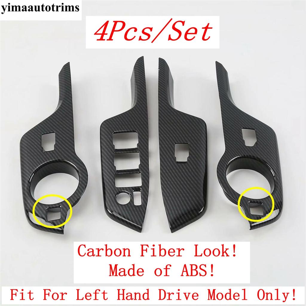 Armrest Window Glass Lift Button Panel Switch Frame Decoration Cover Trim For Toyota C-HR CHR 2016 -  Accessiories Interior