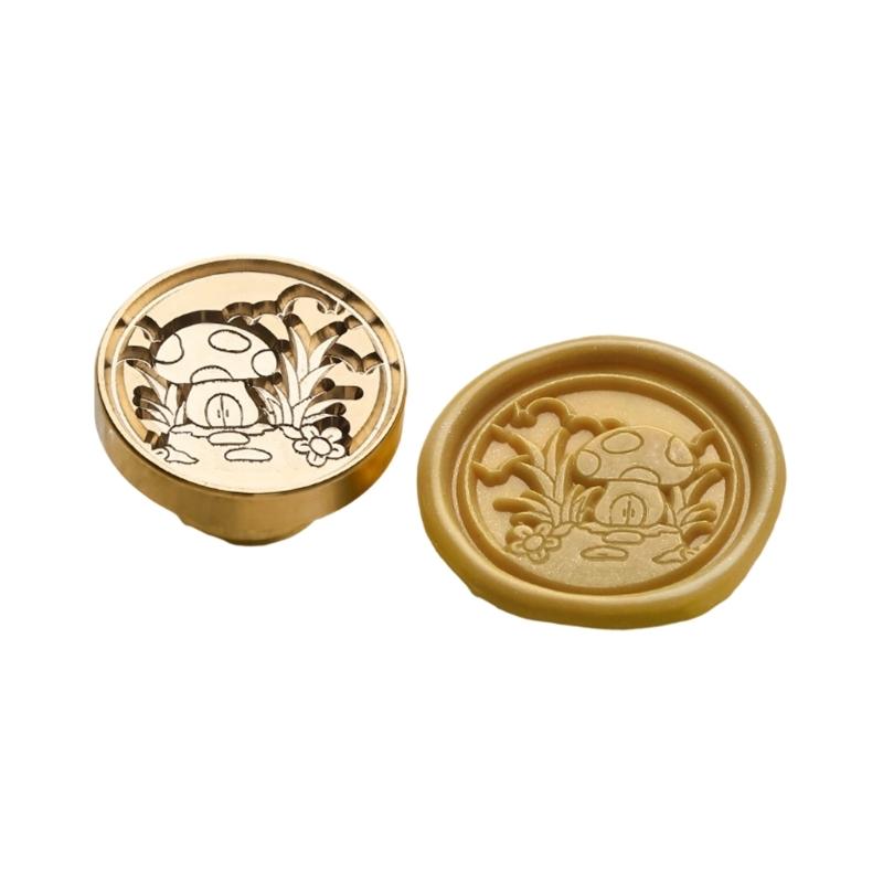 Vintage Seal Stamp Flower Embossed Wax Seal Stamp for Seal Envelope Card Party Invitation Packaging Christmas Wedding