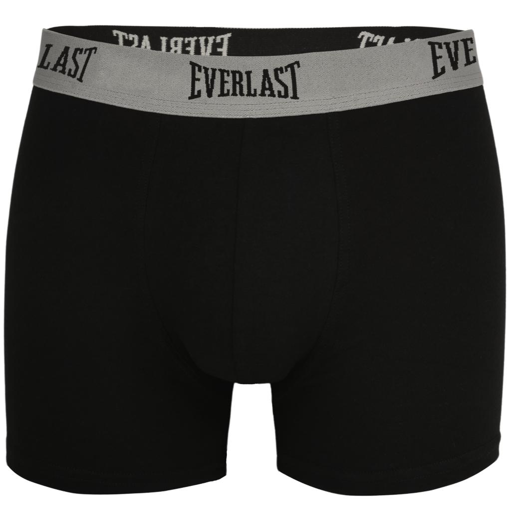 EVERLAST Men's Boxer Shorts Cotton Logo Black Set of 4