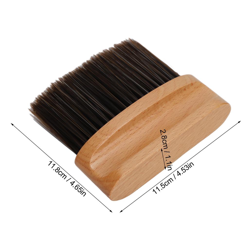 Professional Barber Neck Duster Brush Soft Nylon Hair Wodden Handle Hair Sweeping Cleaning Brush