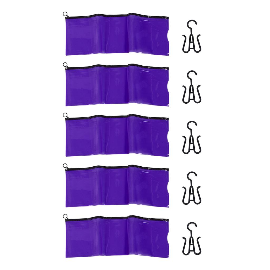 5pcs Wig Storage Bag Transparent PVC Hair Extension Holder With Hangers for Home Large Size