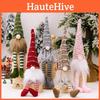 Charmante gestreifte Strickmütze Rudolph Hängepuppe Wichtel für festliche Weihnachtsdekoration