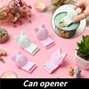 1/4PCS Handheld Can Opener, Cat Shaped Can Opener, Suitable for Various Pull Tab Cans, Sturdy Kitchen Tools, Portable Can Opener