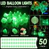 50 Stück Mehrfarbige LED-Lichter, Batteriebetrieben, Runde Lichter für Ballons, Party, Hochzeit, Feiertage, Weihnachten, Halloween-Dekorationen