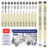 Professional 6/12pc Manga Art Marker Set Fine Line Sketch Pens For Drawing Illustration & Calligraphy Artist School Supplies Kit