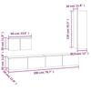 4 piece TV Cabinet Set Sonoma Oak Effect Particleboard
