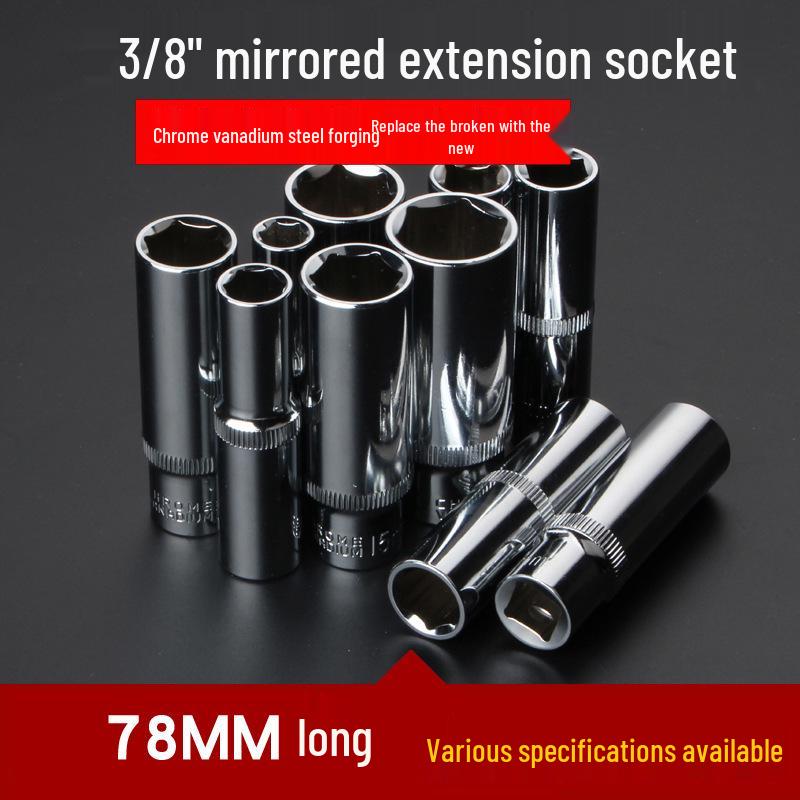 Zhongfei 3/8  10mm Extended Hex Socket Ratchet Wrench Tool 8mm Extended Socket