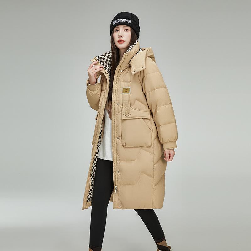 Women's Winter Coat, Warm and Stylish, Long-length, Thick and Hooded.