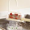 Plastic Fruit Drain Basket Kitchen Organizer Fruit Rice Washing Drain Basket Refrigerator Storage Box Food Storage Container