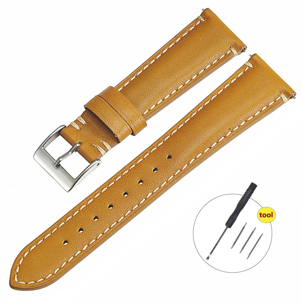 Curele de ceas din piele naturală de vițel Maro Curea de ceas 20mm 22mm 24mm Curea smartwatch Negru Accesorii ceasuri