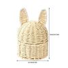 Koszyk Wielkanocny Króliczek Ręcznie Pleciony Pojemnik na Przekąski Ręcznie Pleciony Koszyk na Owoce Dla Właścicieli Domów Planerów Imprez Stół Jadalny Weranda