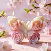 1-1pc DIY Rose Butterfly Silicone Mold Handmade Aroma Candle Soap Gypsum Epoxy Resin Casting Mould Party Candle Making Supplies